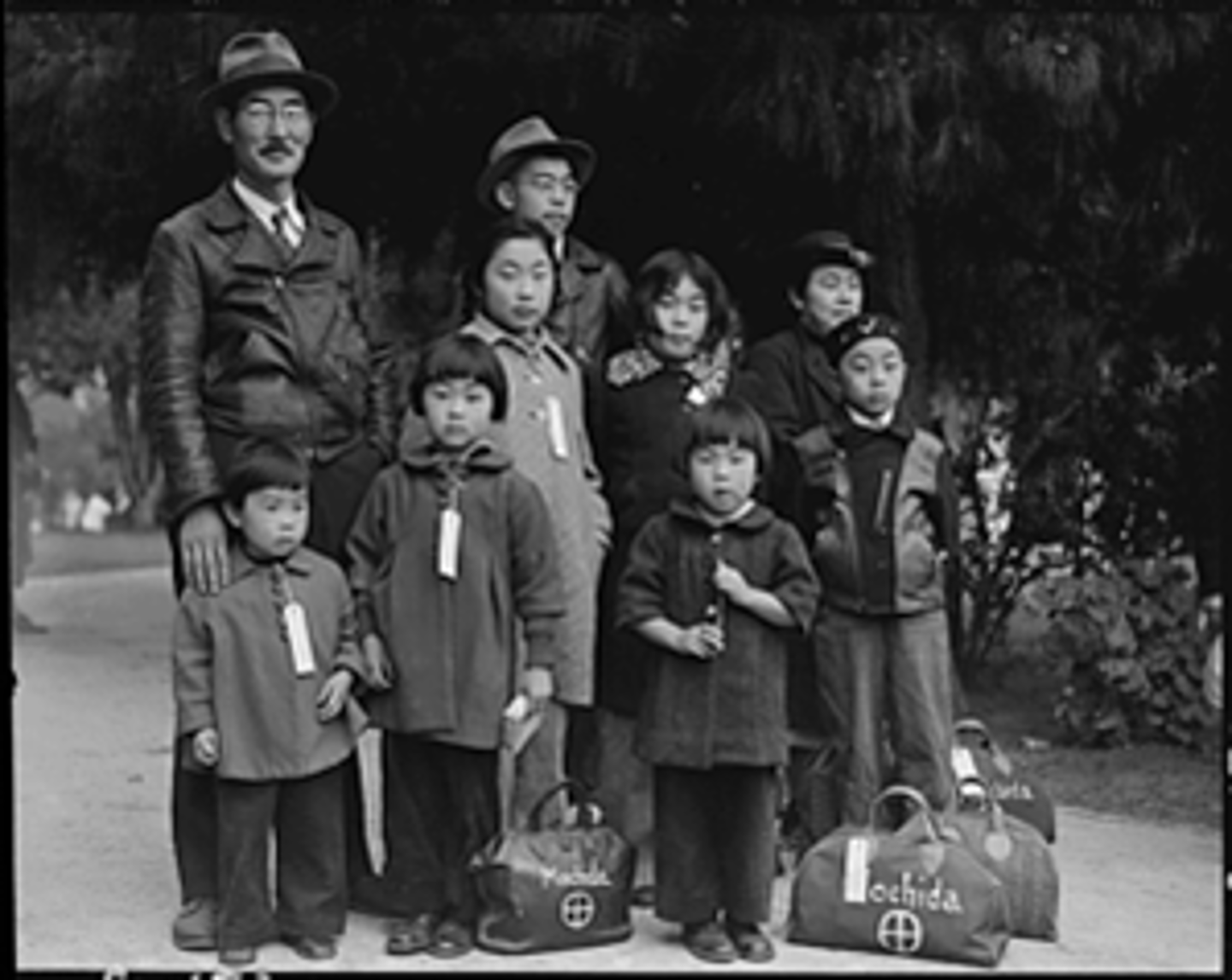 <p>Forced Relocation of Japanese-Americans into prison camps during World War 2.</p>
