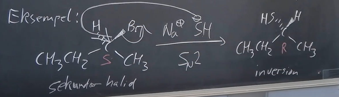<p>husk at når der er angreb bagfra på et sekundær halid sker der inversion så S bliver til R og omvendt</p>
