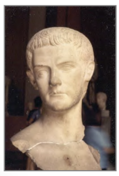 <p>“Caligula” was a childhood nickname meaning “little boot” given to him by soldiers</p><p>After early illness in his reign, behavior changed and became cruel and erratic</p><p>Demanded to be worshipped as a god</p><p>Assassinated by Praetorian Guard </p>