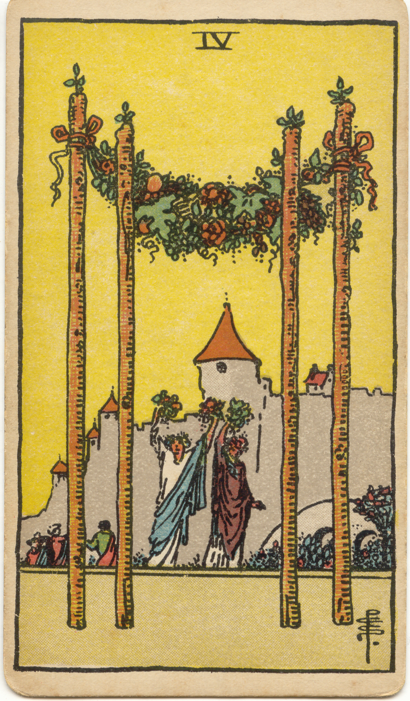 <p>Four of Wands</p>