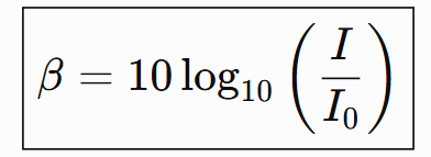 <p>β = dB level</p><p></p>