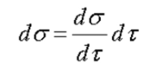 <p>A specific material the increment in stress over a small-time interval dt would be</p>