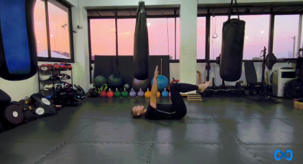 <ul><li><p>Lie on your back with your arms extended straight up towards the ceiling</p></li><li><p>Bend your knees at a 90-degree angle so your thighs are perpendicular to the floor and your shins are parallel to the floor</p></li><li><p>Keep your lower back pressed into the ground</p></li><li><p>Take a deep breath and draw your belly button towards your spine</p></li><li><p>Keep your core tight and your lower back flat against the floor throughout the exercise</p></li></ul><p></p>