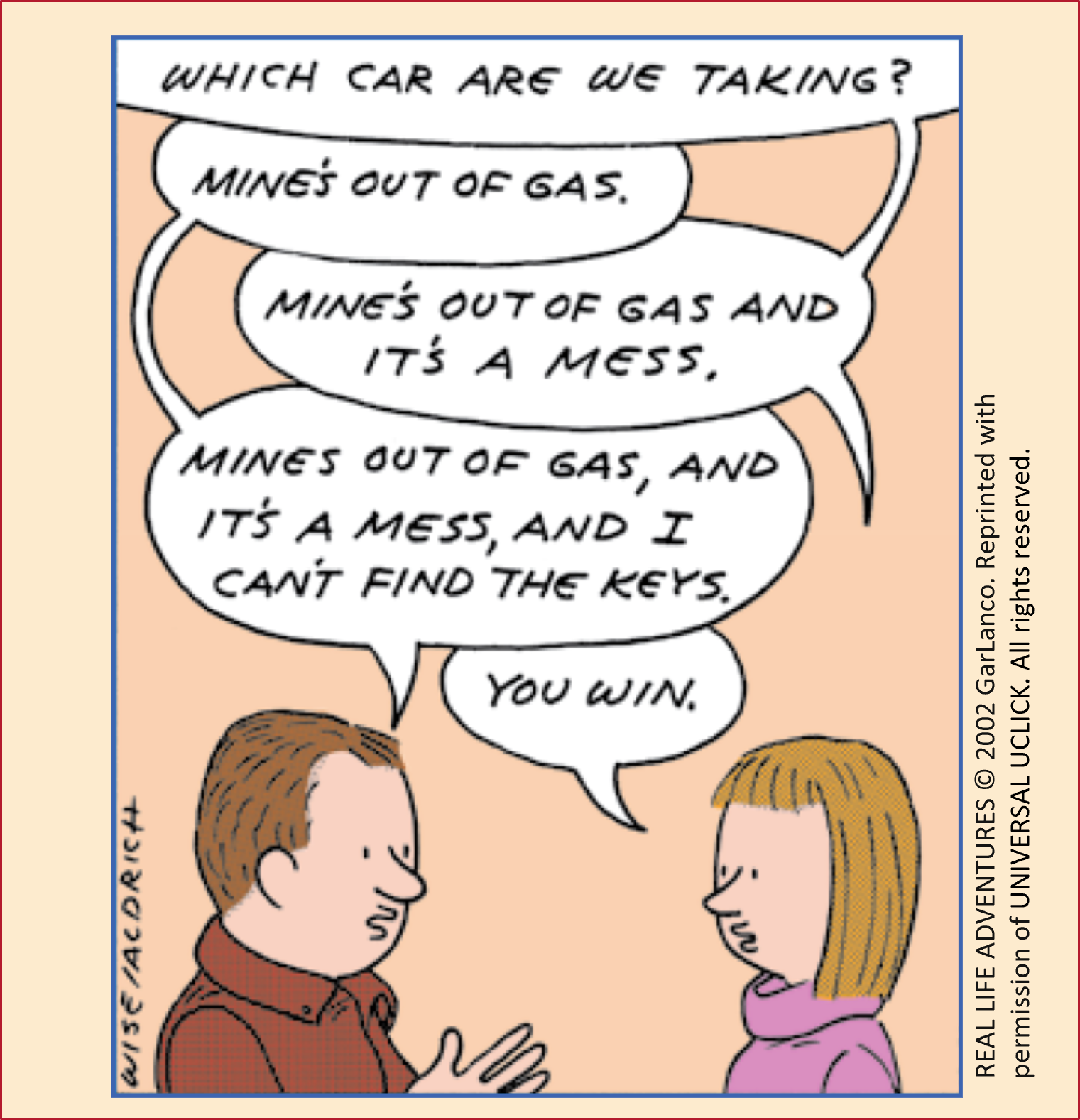 <p>In an argument (such as the one going on in the above cartoon), </p>