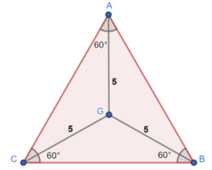 <p>for an equilateral triangle, the surface area is </p>