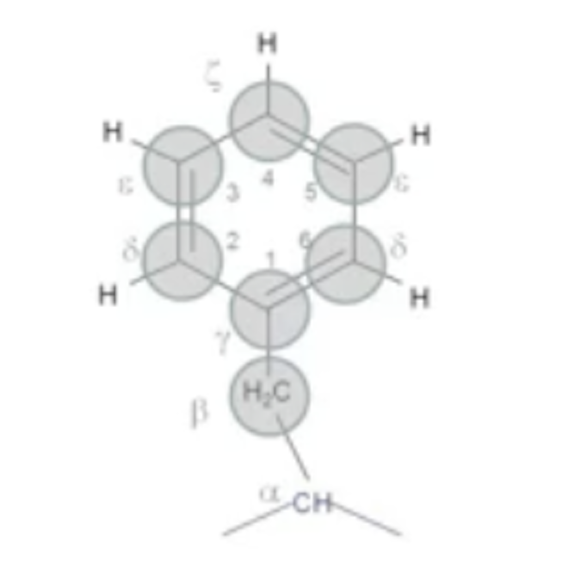 <p>F<br>Aromatic (Benzene), Non-polar</p>