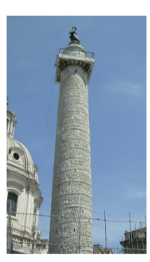 <p>128 Roman feet</p><p>29 blocks of white marble</p><p>Bronze statue of Trajan at top (now St. Peter)</p><p>200 meter long frieze: story of Dacian military campaigns</p><p>Spiral staircase inside </p>