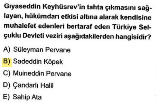 <p>II. Gıyaseddin Keyhüsrev döneminin en güçlü ve tartışmalı figürüdür. Devleti içeriden zayıflatmıştır.</p>