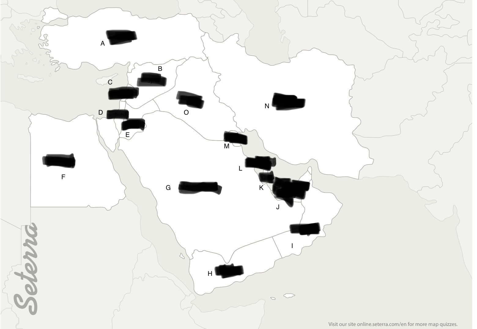 <p>What is “A” on this map?</p>