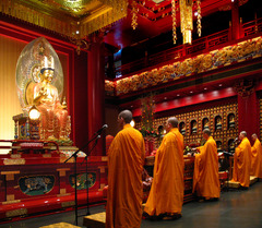 <p>religious communities where Buddha's followers stayed, studied, and meditated; both men and women could join monasteries as monks or nuns; often exempt from taxation which put strains on Chinese political systems</p>