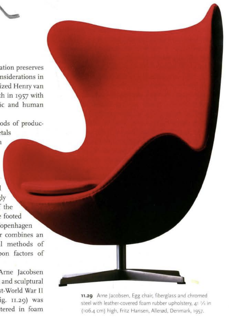 <p>-<span>an intersection of technology and art—not as a vehicle for social change—but about utility</span></p><p><span>-an example of a more sculpturesque Scandinavian design in the post WWII era</span></p>
