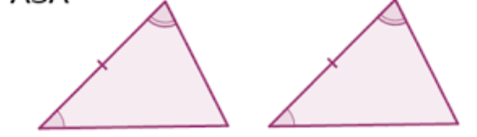 <p>If two angles and the included side of one triangle are congruent to another’s, then the triangles are congruent. </p>