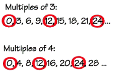 <p>What is the least common multiple (LCM) of 3 and 4?</p>