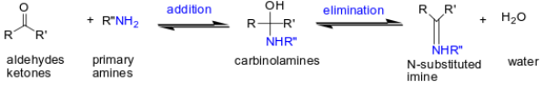 <p>imine formation</p>