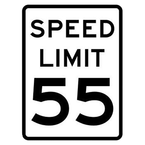 <p>55. THE POSTED SPEED LIMITS SHOW:</p>