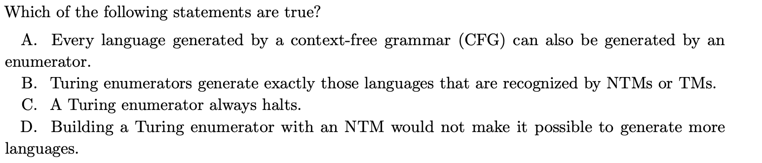 <p>Can be multiple correct or none</p>