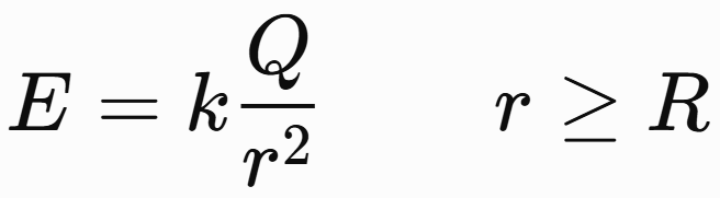 <p>In a uniformly charged sphere, what does this represent:</p>
