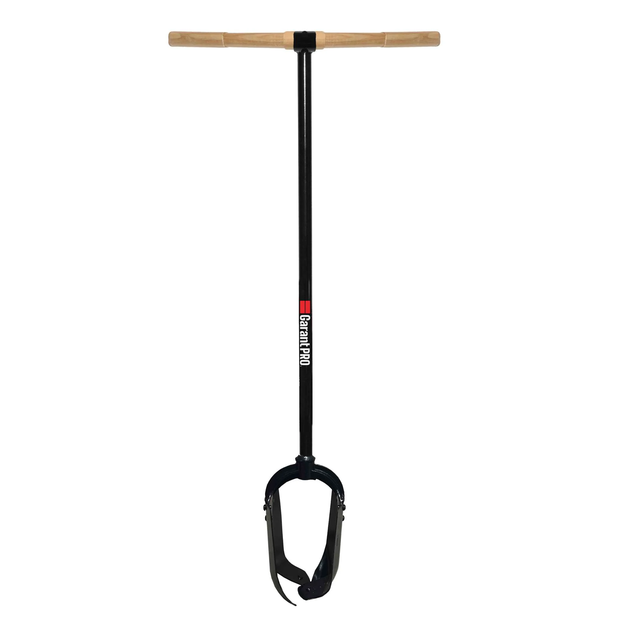 <p>Hand-operated tool that rotates a digging head to bore deep, narrow holes for posts in soil.</p>