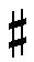 <p>raises the pitch of a note by one-half step</p>
