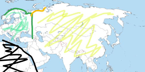 <p>Which continent is Green?</p>