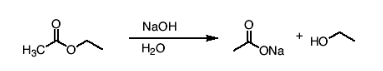 <p>Saponification. you get glycerol and a fatty acid salt. In an example using NaOH as the base plus H2O, the OR of the ester leaves and is protonated. -ONa replaces it on the center carbon. (more intermediates than that but that is the effect on the molecules).</p><p>REMEMBER: The last step, when the H on the carboxylic acid intermediate leaves and protonates the alcohol is IRREVERSABLE. this is important because you can do this first (using NaOH) in hydrolysis of esters using aqueous acid to make it not possible to revert back to an ester. </p>