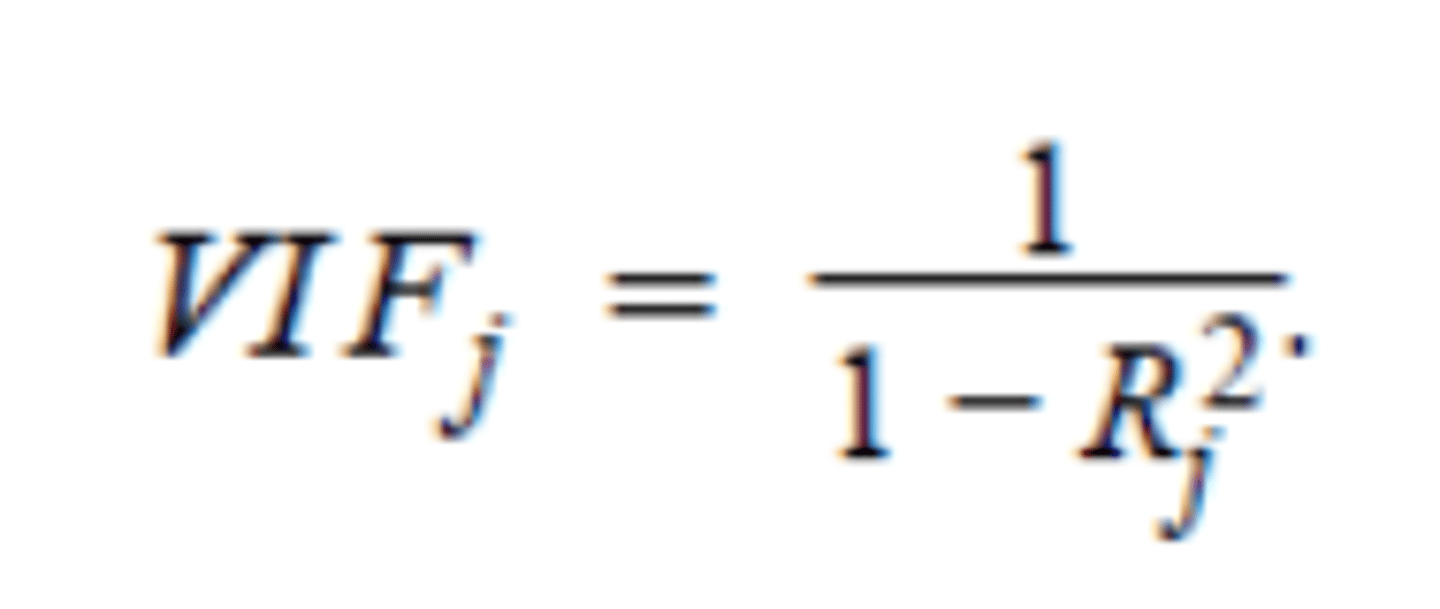 <p>VIFj > 5 warrants further investigation of the given independent variable.</p><p>VIFj >10 indicates serious multicollinearity requiring correction.</p>