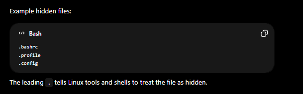 <p>hidden file</p>