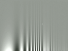<p>Based on the following graph, the contrast decreases/increases from top to bottom and spatial frequency decreases/increases going from left to light.</p>