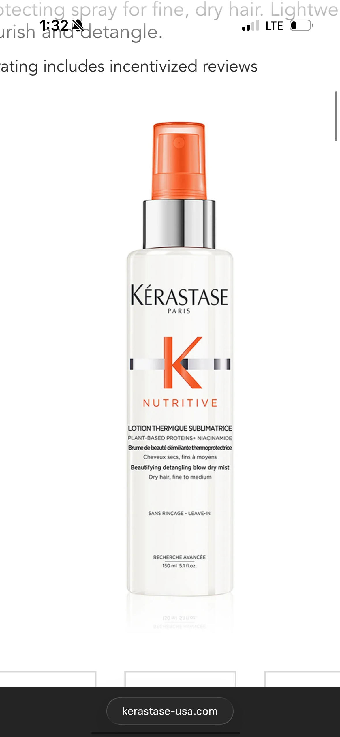 <p>nutritive lotion thermique</p>