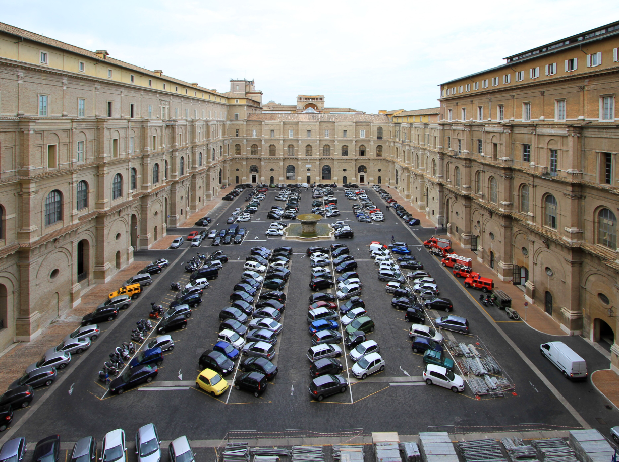 <p>who made the parking of the vatican and how is it called</p>