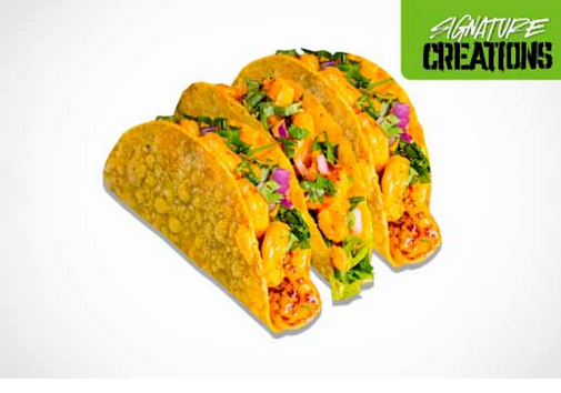 <p>boom boom shrimp taco trio</p>