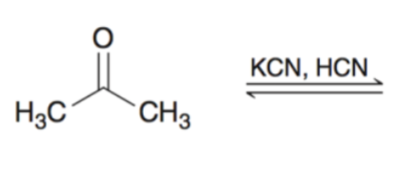 <p>ketone/aldehyde + cyanide</p>