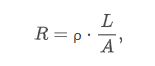 <p><span>where </span><em>⍴</em><span> represents the resistivity of the conducting material, </span><em>L</em><span> is the length, and </span><em>A</em><span> is the cross-sectional area.</span></p>