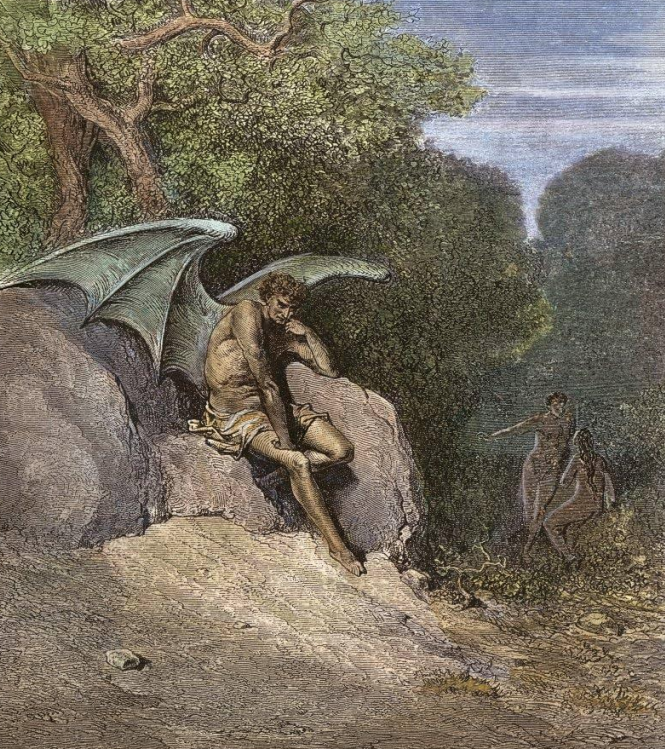 <p>The Creature confronts Victor, and he laments “I ought to be thy Adam.”</p>