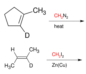 <p>Carbene / Carbenoid addition (formation of cyclopropane)</p>