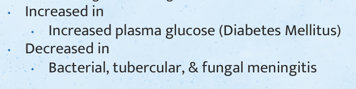 <p><strong><u>CSF Glucose</u></strong></p><ul><li><p>Normal Value?</p></li></ul><p></p>