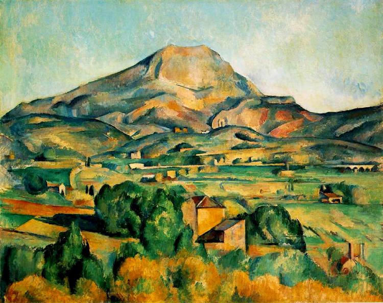 <p>La Montagne Saint-Victoire Vue de Bellevue (Cézanne, 1885)</p>