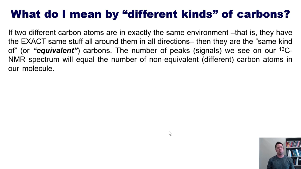 <p>See what kinds of carbons are in a structure </p>
