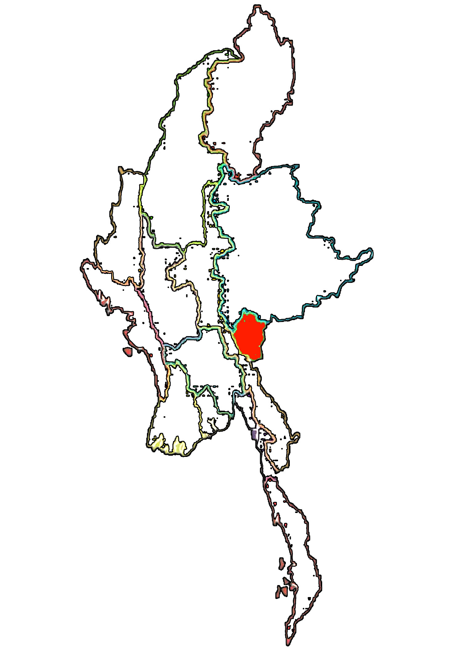 <p>Which state or region is the red one?</p>