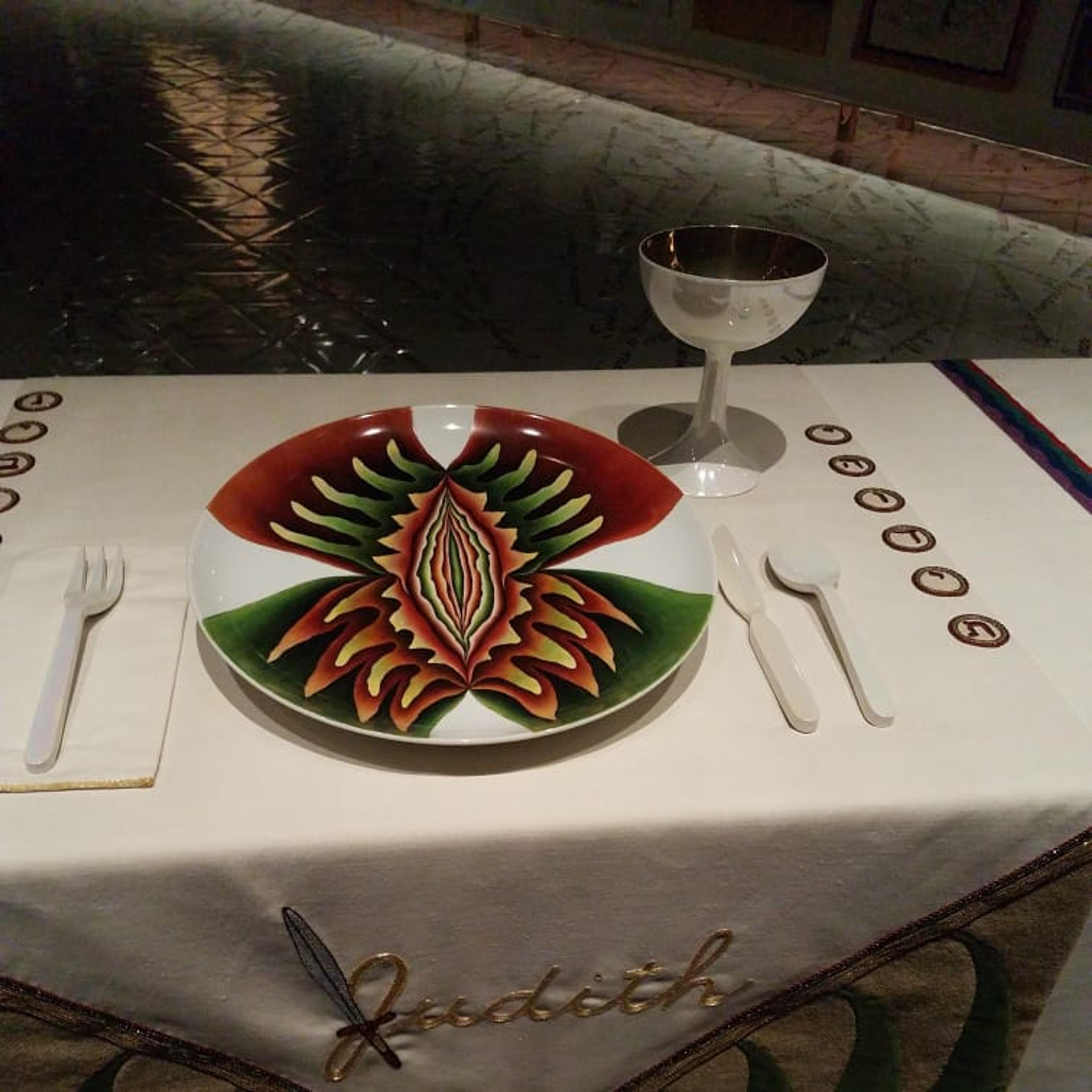 <p>Judith place setting,The dinner party</p>