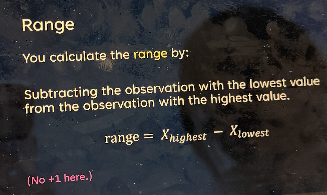 <p>limitations: can’t tell you how spread out the data is beyond the highest and lowest values. </p>