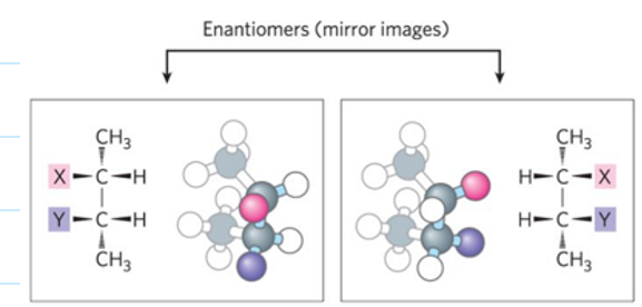 <p>non-superimposable mirror images</p>