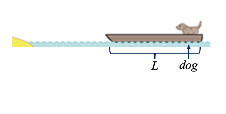 <p>A)FIND HOW FAR BOAT MOVES</p><p>B)FIND HOW FAR DOG IS FROM SHORE</p>