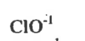 <p>One Chlorine, One Oxygen, -1 charge</p>