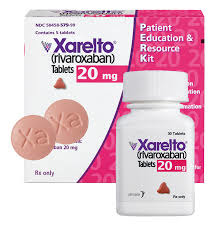 <p>Rivaroxaban</p><p>Direct factor Xa inhibitor anticoagulant</p><p>Deep vein thrombosis, pulmonary embolism</p>