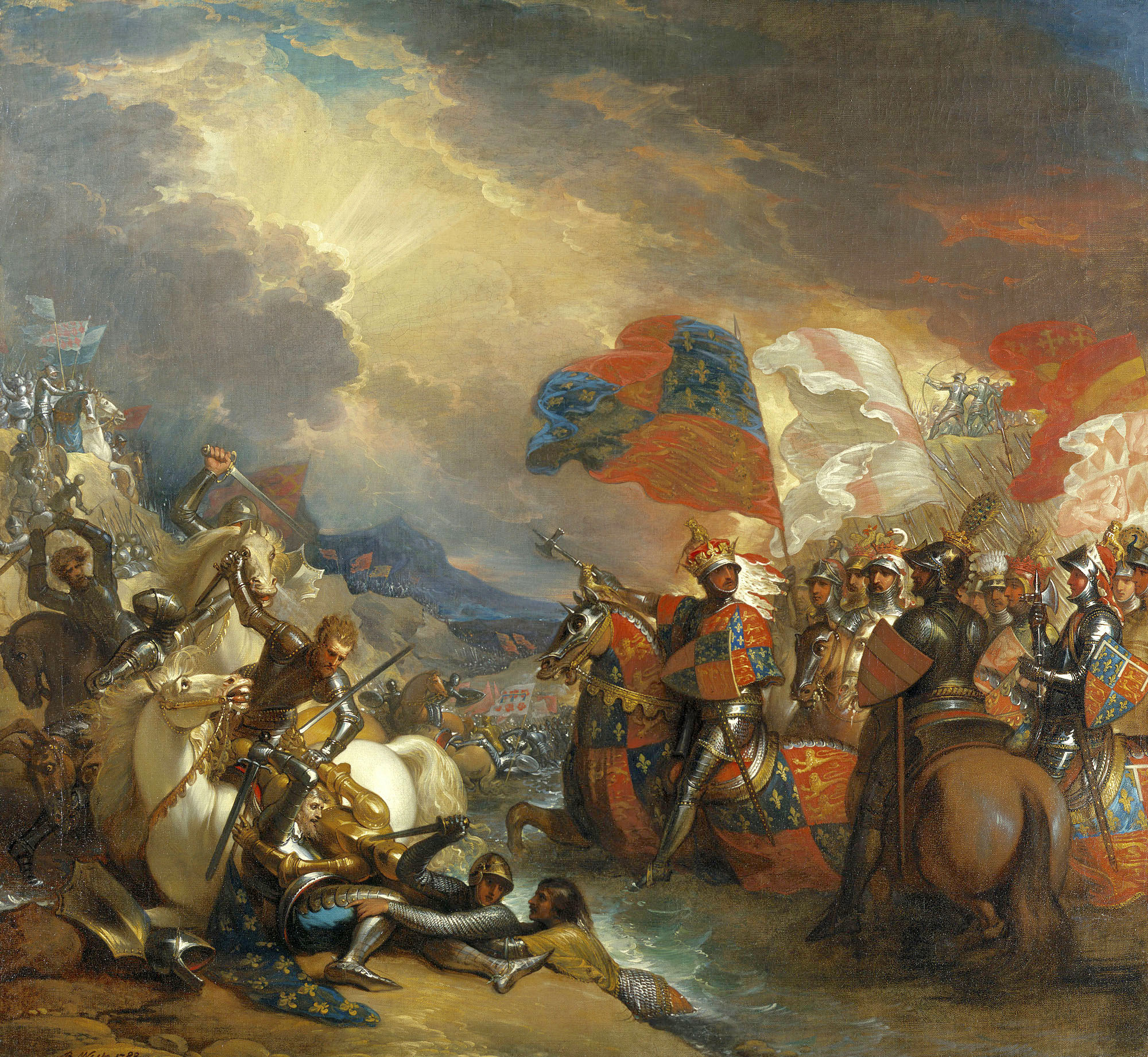 <p>(1337-1453) Series of long lasting conflicts between France and England, started with King Edward III of England (grandson of French King Philip IV) made claims to the French throne</p>