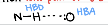 <p>Lone pair of e-s that is on the atom less tightly linked to the H atom </p>