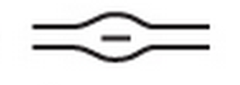 <p>formation in which the ridge is shaped like a dot</p>