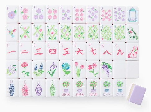 <p>Dreamy lilac backdrop layered with lime green and baby pink accents.</p>