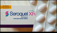<p>Quetiapine </p><p>Antipsychotic </p><p>Schizophrenia, bipolar, depression</p>